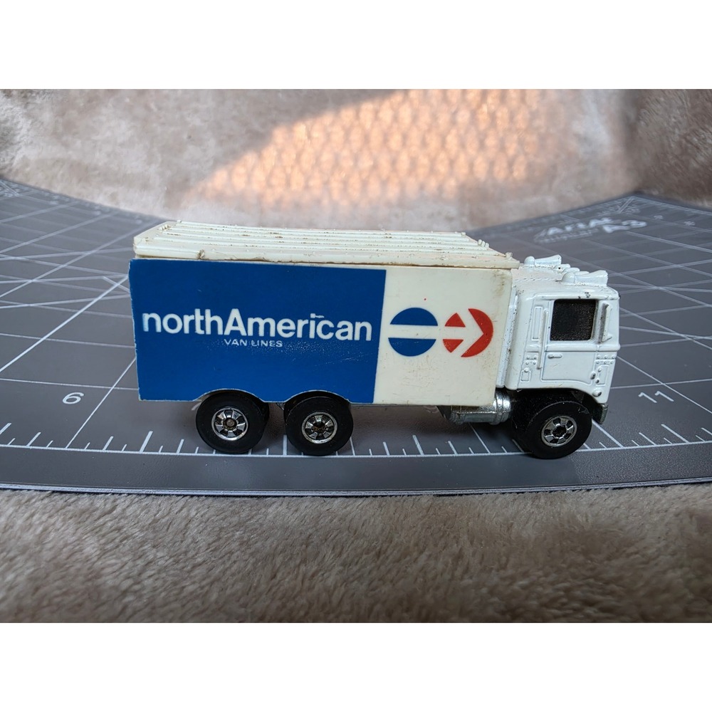Vintage 1973 Hot Wheels North American Van Lines Moving Truck Diecast Hong Kong